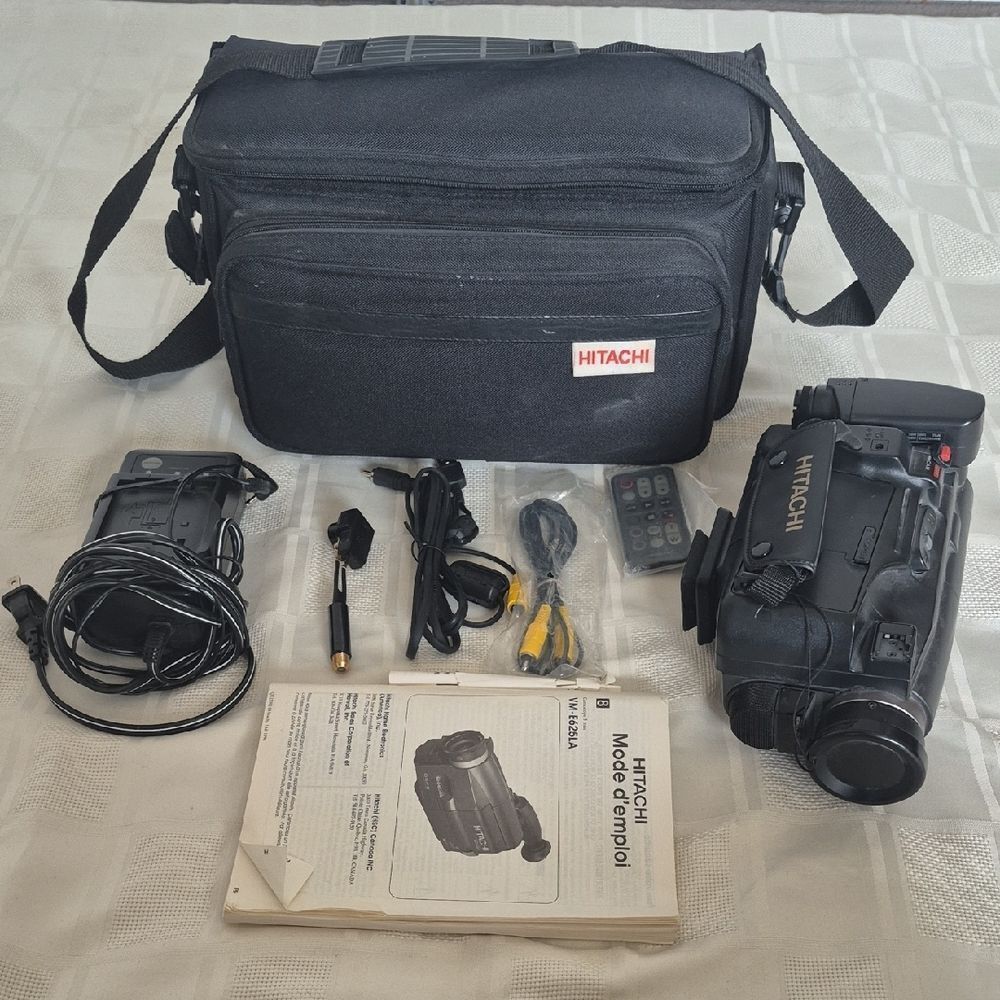 Hitachi Black Video Camcorder with Accessories
